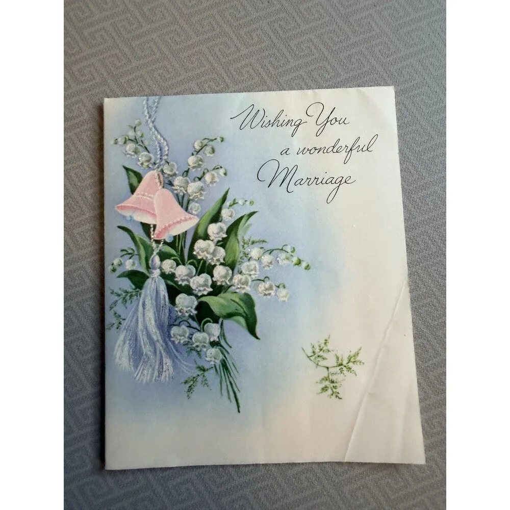 Lot of 33 Vintage Wedding Greeting Cards Used June 1965 Graphic Embossed Glitter